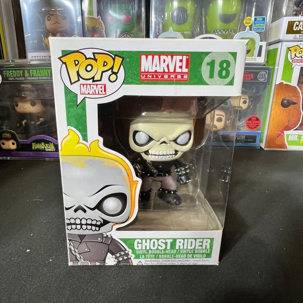 Funko Pop Marvel Universe Ghost Rider 18 Vinyl Bobble-Head Vaulted 2013 Figure